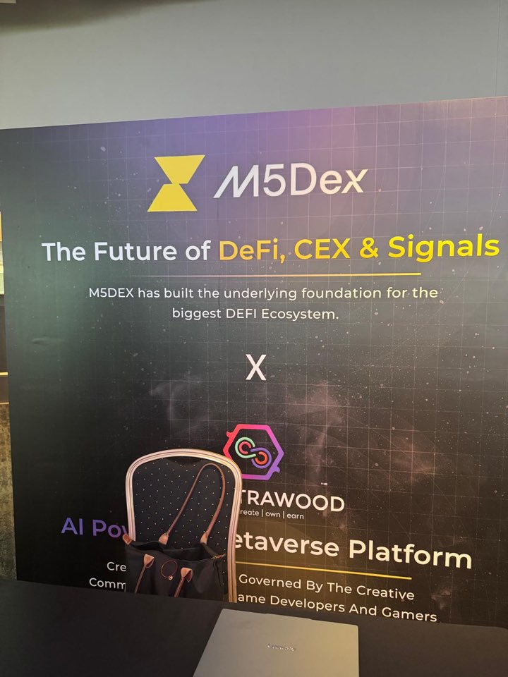 The M5DEX × Decentrawood stand